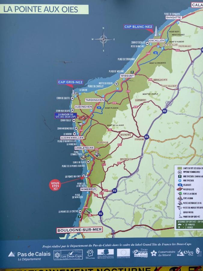 Le Bon Endroit En Bord De Mer, Vue Mer , Parking Et Wifi Wimereux Esterno foto